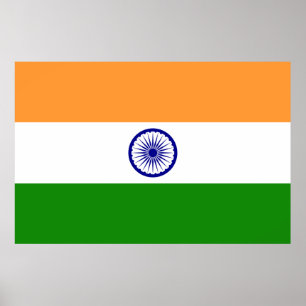 Affiche Drapeau de l'Inde