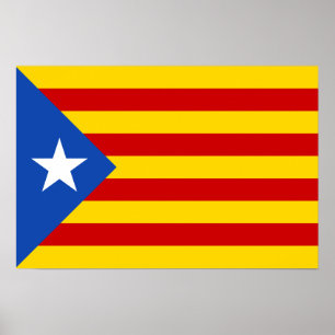 Affiche Drapeau de l'indépendance catalane "L'Estelada Bla