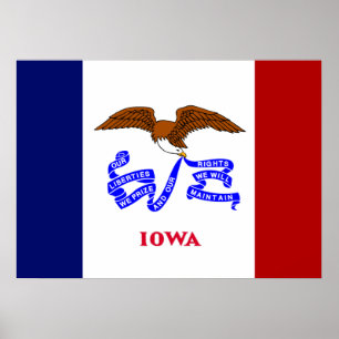 Affiche Drapeau de l'Iowa