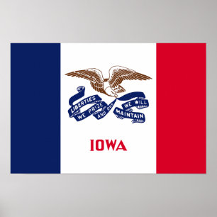 Affiche Drapeau de l'Iowa
