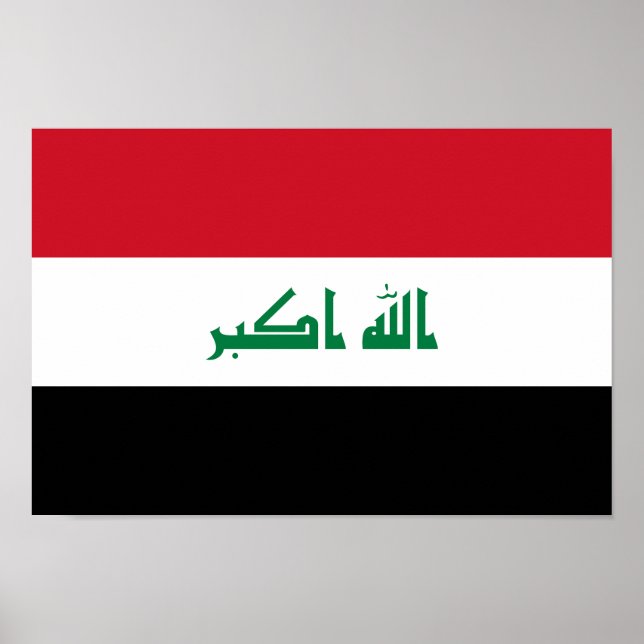 Affiche Drapeau de l'Irak (Devant)