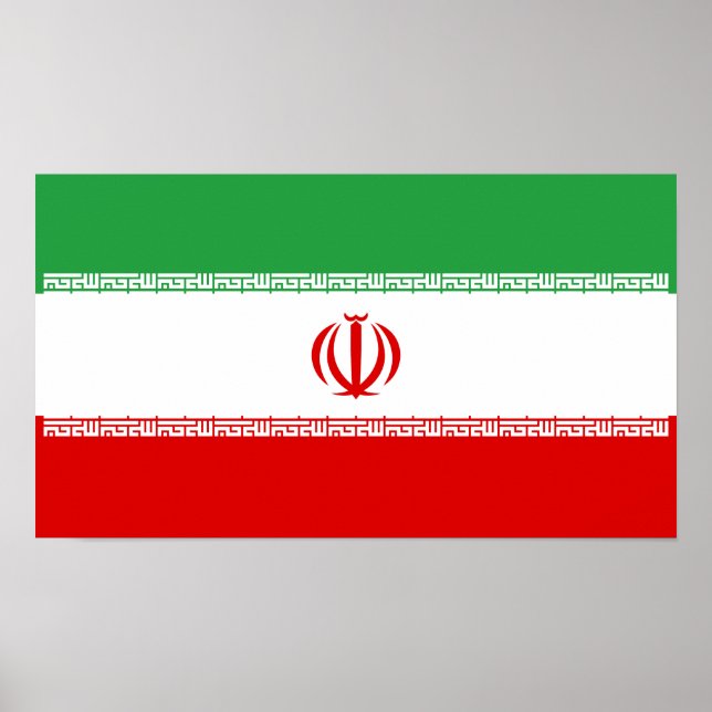Affiche Drapeau de l'Iran (Devant)
