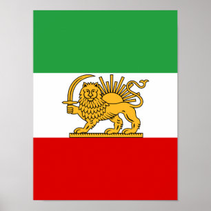 Affiche Drapeau de l'Iran (1964–1980)