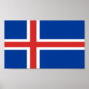 Affiche Drapeau de l'Islande