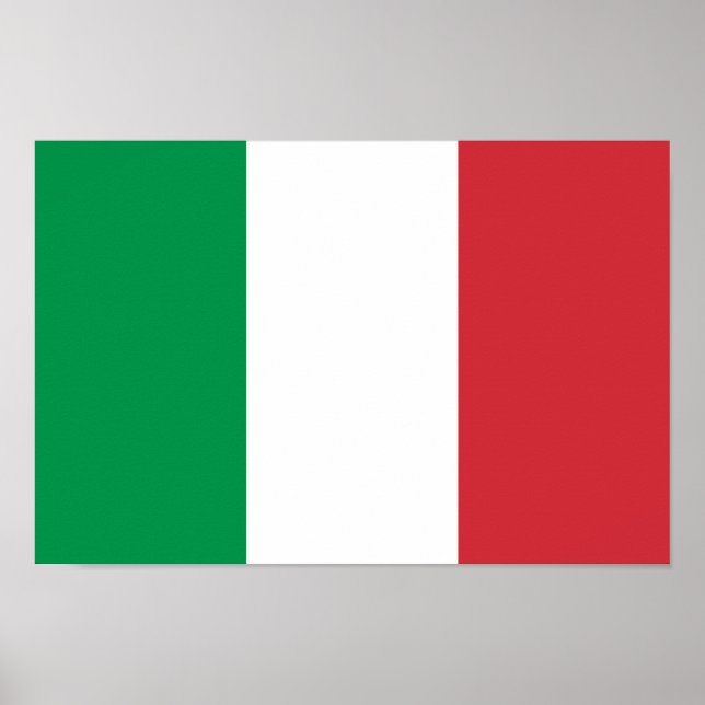 Affiche Drapeau de l'Italie (Devant)