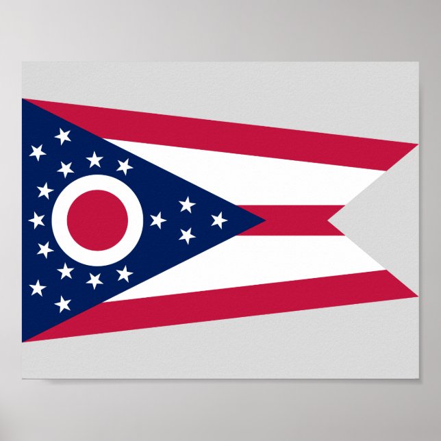 Affiche Drapeau de l'Ohio (Devant)