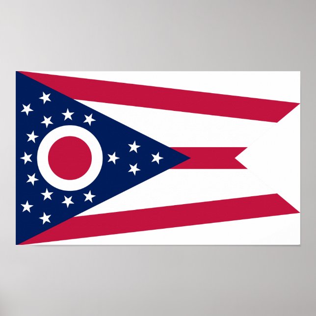 Affiche Drapeau de l'Ohio (Devant)