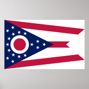 Affiche Drapeau de l'Ohio