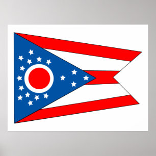 Affiche Drapeau de l'Ohio