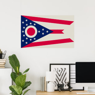 Affiche Drapeau de l'Ohio : la bannière Buckeye State