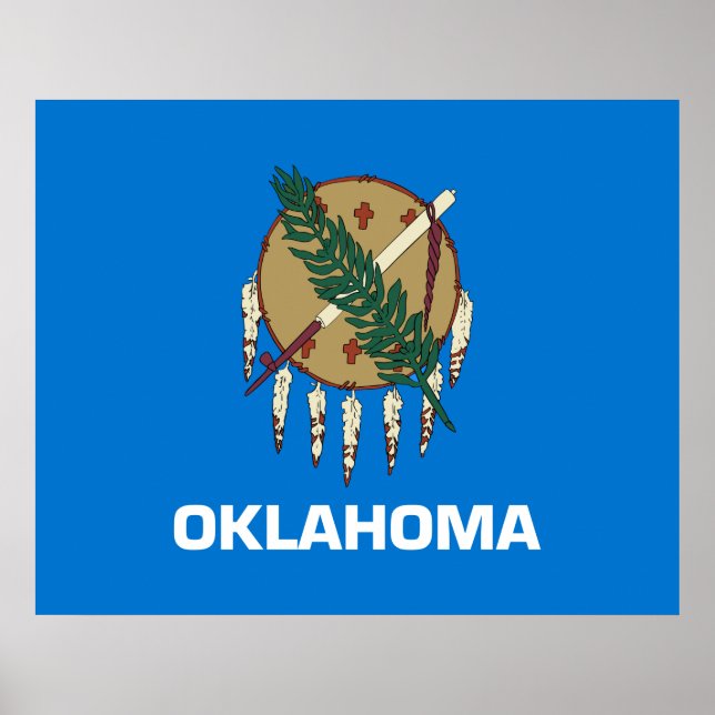 Affiche Drapeau de l'Oklahoma (Devant)