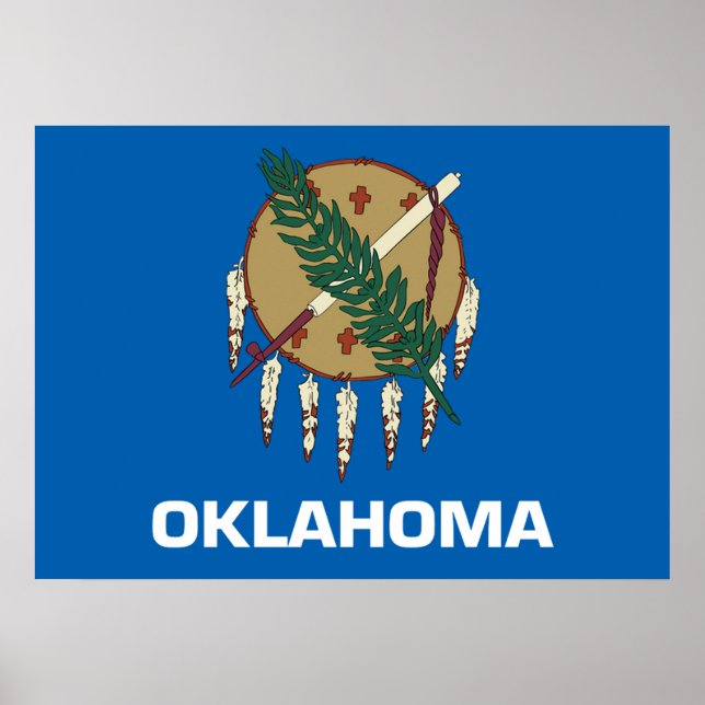 Affiche Drapeau de l'Oklahoma (Devant)