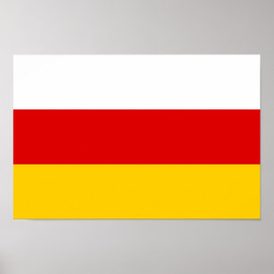 Affiche Drapeau de l'Ossétie du Sud
