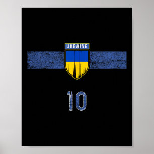 Affiche Drapeau de l'Ukraine Amoureux de la fierté ukraini