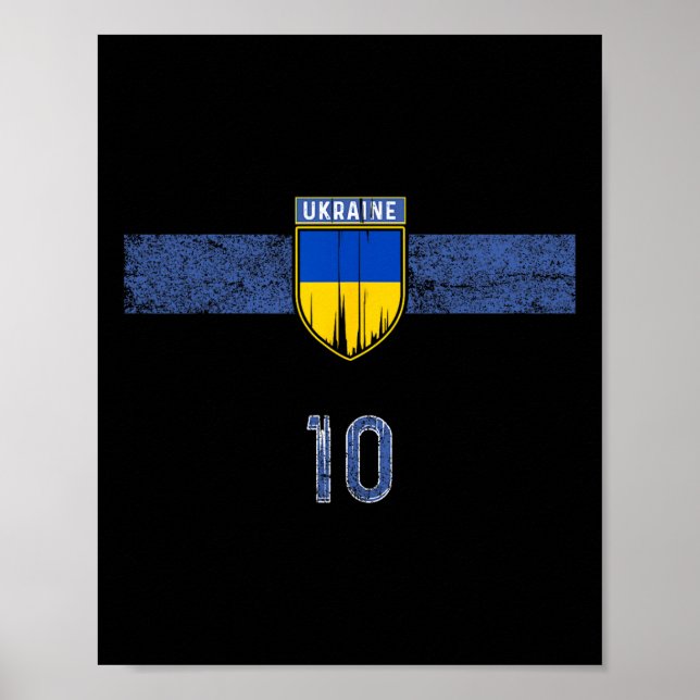 Affiche Drapeau de l'Ukraine Amoureux de la fierté ukraini (Devant)
