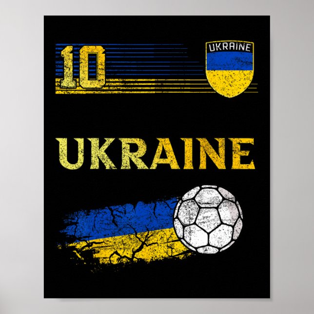 Affiche Drapeau de l'Ukraine Amoureux de la fierté ukraini (Devant)