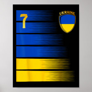 Affiche Drapeau de l'Ukraine Amoureux de la fierté ukraini