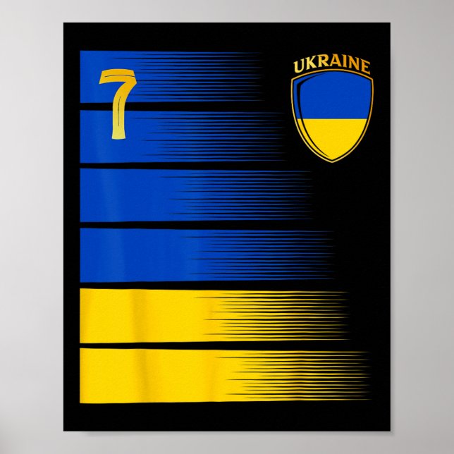 Affiche Drapeau de l'Ukraine Amoureux de la fierté ukraini (Devant)