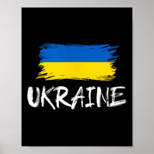 Affiche Drapeau de l'Ukraine Clic Fierté ukrainienne Souve
