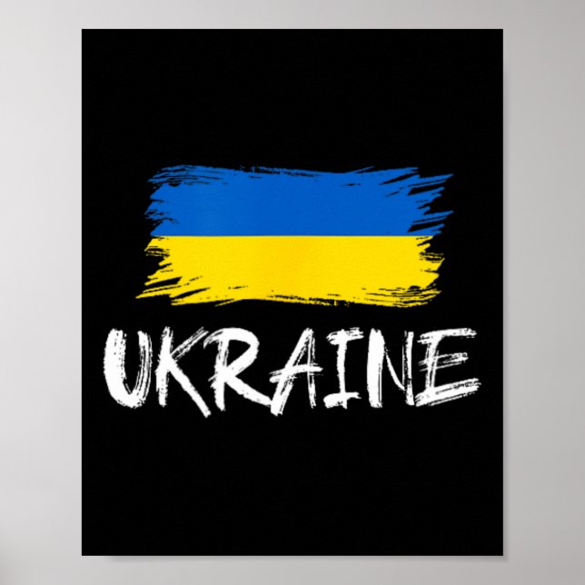 Affiche Drapeau de l'Ukraine Clic Fierté ukrainienne Souve (Devant)