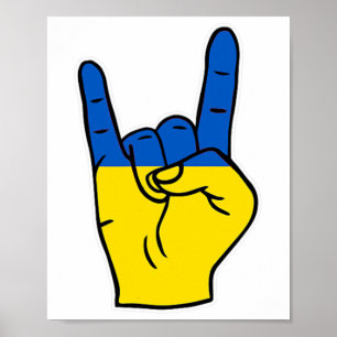 Affiche Drapeau de l'Ukraine Fierté de l'héritage ukrainie
