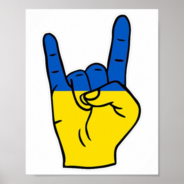 Affiche Drapeau de l'Ukraine Fierté de l'héritage ukrainie (Devant)
