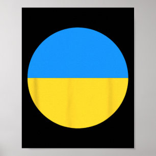 Affiche Drapeau de l'Ukraine Hommes Femmes Enfant Patriote
