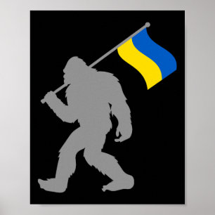 Affiche Drapeau de l'Ukraine ou drapeau ukrainien sur le d
