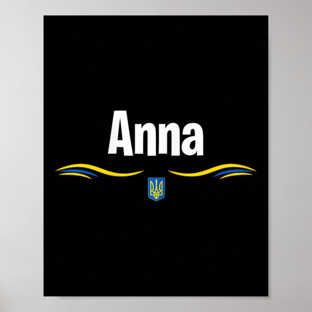 Affiche Drapeau de l'Ukraine T Anniversaire ukrainien Nom  (Devant)