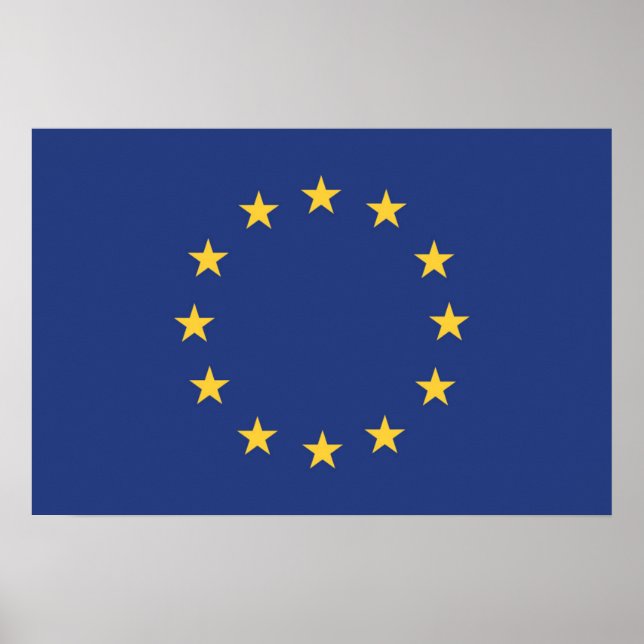 Affiche Drapeau de l'Union européenne (Devant)