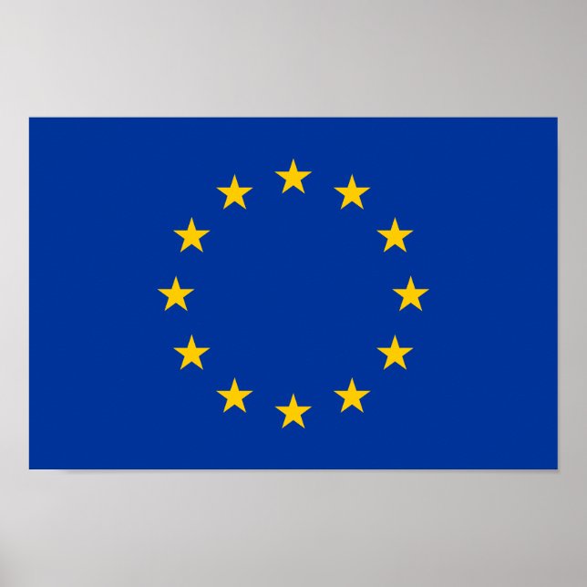 Affiche Drapeau de l'Union européenne (Devant)