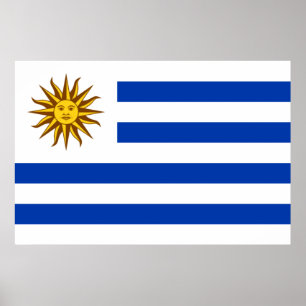Affiche Drapeau de l'Uruguay