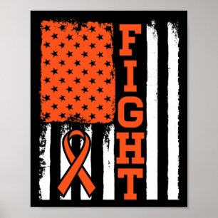 Affiche Drapeau de lutte contre la leucémie du cancer du s