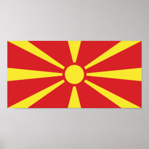 Affiche Drapeau de Macédoine du Nord