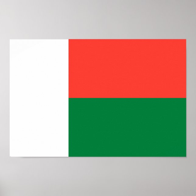 Affiche Drapeau de Madagascar (Devant)