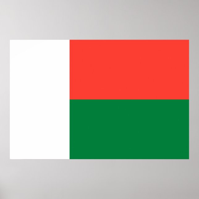 Affiche Drapeau de Madagascar (Devant)