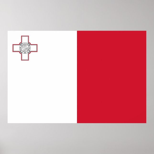 Affiche Drapeau de Malte (Devant)