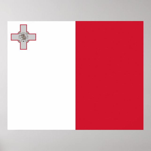 Affiche Drapeau de Malte (Devant)