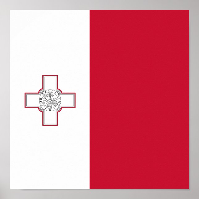 Affiche Drapeau de Malte (Devant)