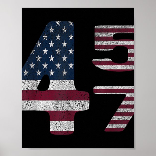 Affiche Drapeau de marchandise Trump Fabriqué aux États-Un (Devant)