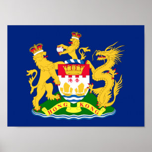 Affiche Drapeau de mouvement d'autonomie de Hong Kong -