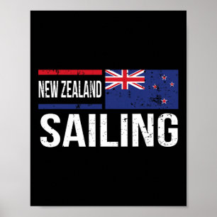 Affiche Drapeau de navigation de la Nouvelle-Zélande Voile