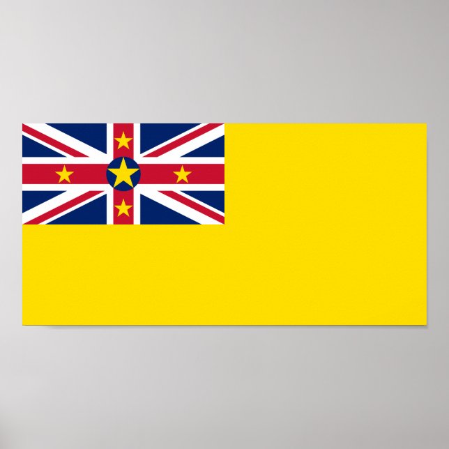 Affiche Drapeau de Niue (Devant)
