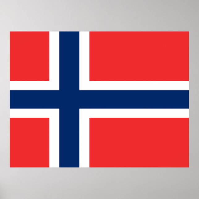 Affiche Drapeau de Norway (Devant)