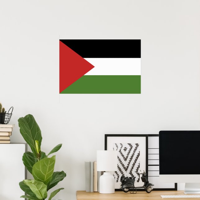 Affiche Drapeau de Palestine (Bureau à domicile)