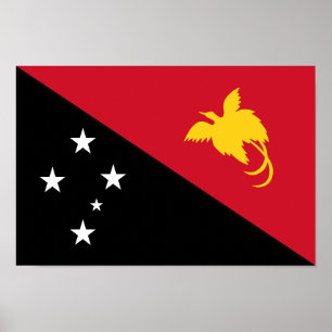 Affiche Drapeau de Papouasie-Nouvelle-Guinée