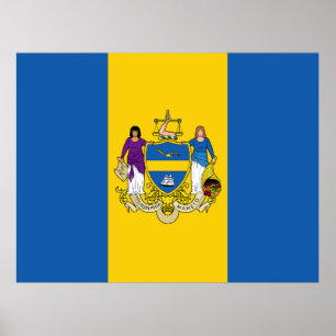 Affiche Drapeau de Philadelphie, Pennsylvanie