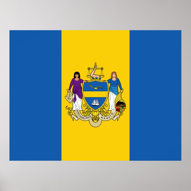 Affiche Drapeau de Philadelphie, Pennsylvanie (Devant)