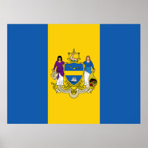 Affiche Drapeau de Philadelphie, Pennsylvanie