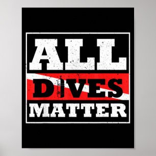 Affiche Drapeau de plongée sous-marine pour toutes les plo